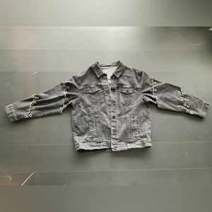 Black with chains denim jacket
